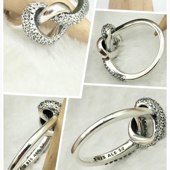 SOLD NEW Authentic New PANDORA Knotted Heart Ring with Box - Picture 9 of 9